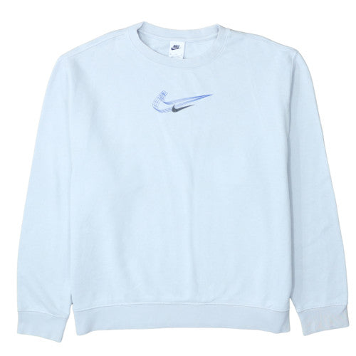 Nike Womens Blue XL Pullover Sweatshirt Crew Neck Logo Print