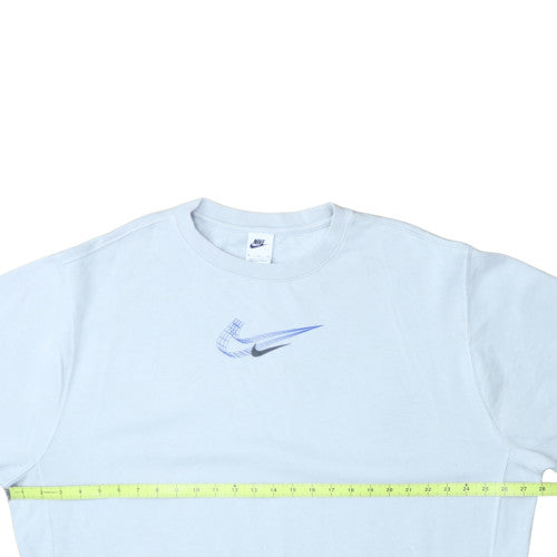 Nike Womens Blue XL Pullover Sweatshirt Crew Neck Logo Print