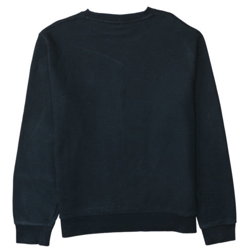 Ellesse Womens Black Crew Neck Pullover Sweatshirt UK 16 Cotton Blend