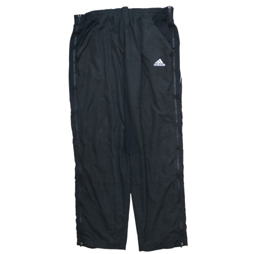 Adidas Men's Black Track Pants L Regular Fit Woven Activewear