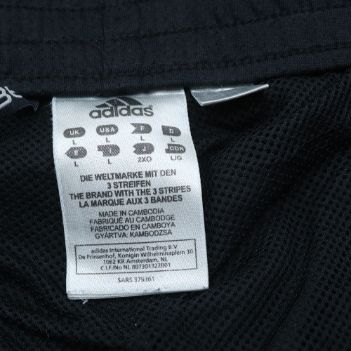 Adidas Men's Black Track Pants L Regular Fit Woven Activewear