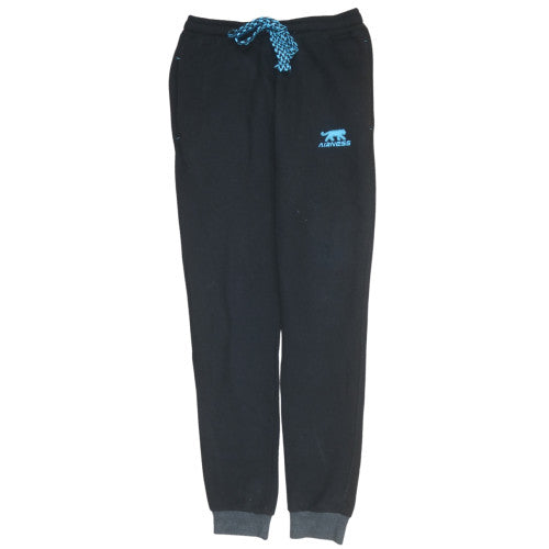 Airness Men’s Black Jogger Trousers M Fleece Regular Fit Drawstring