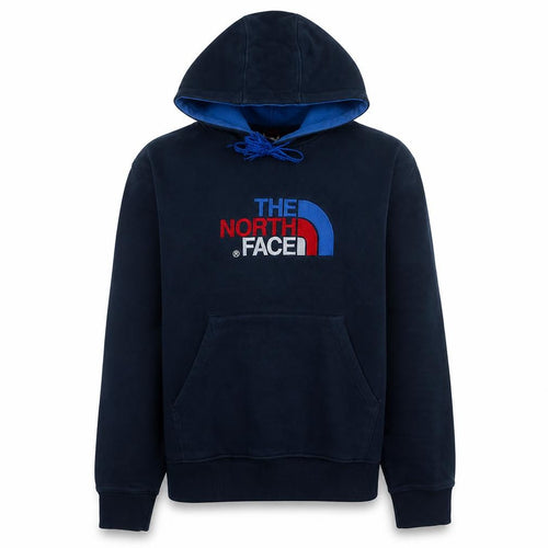 The North Face Mens Blue L Pullover Hoodie Cotton Fleece