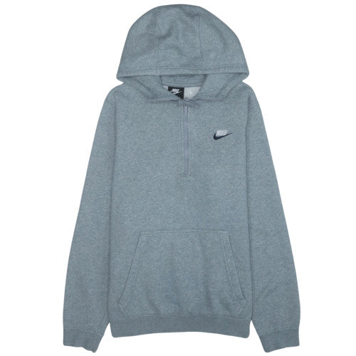 Nike Men's Grey Pullover 1/4 Zip Hoodie Sweatshirt M Regular Fit