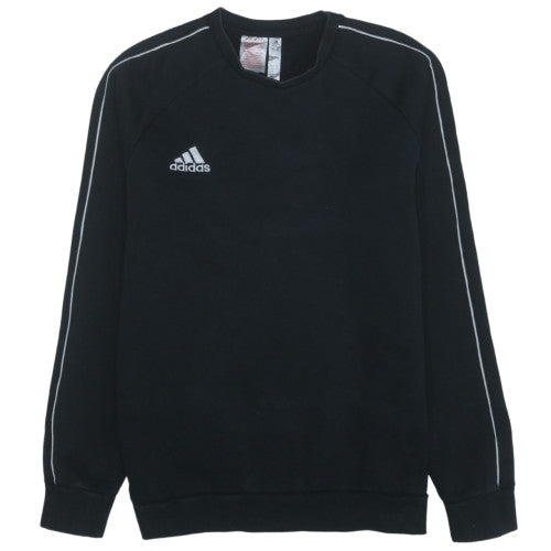 Adidas Boys Black Crew Neck Sweatshirt 15-16 Years Classic Style