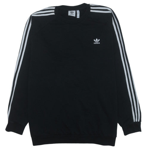 Adidas Men's Black 2XL Crew Neck Pullover Sweatshirt with Logo