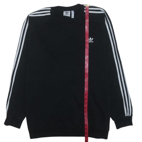 Adidas Men's Black 2XL Crew Neck Pullover Sweatshirt with Logo