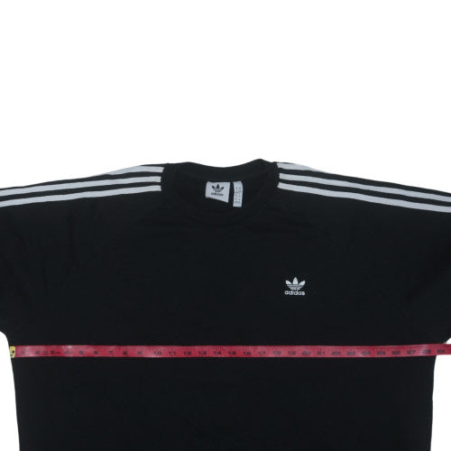 Adidas Men's Black 2XL Crew Neck Pullover Sweatshirt with Logo