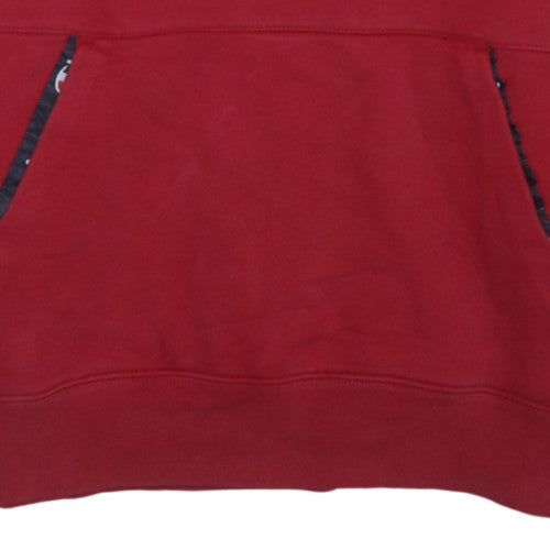 Champion Men's Red XL Pullover Hoodie with Logo Drawstring