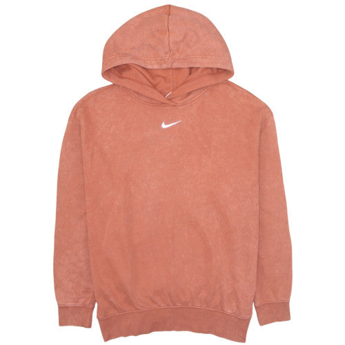 Nike Men's Brown Pullover Hoodie Small Fleece Logo Sweatshirt