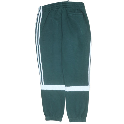 adidas Mens Green XL Jogger Sweatpants with Side Stripes