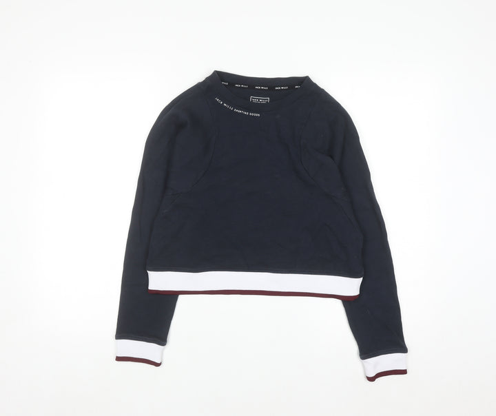Jack Wills Womens Navy Crew Neck Sweatshirt Size 8