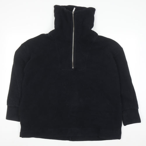 Sweaty Betty Womens Black XXL 1/2 Zip Pullover Sweatshirt