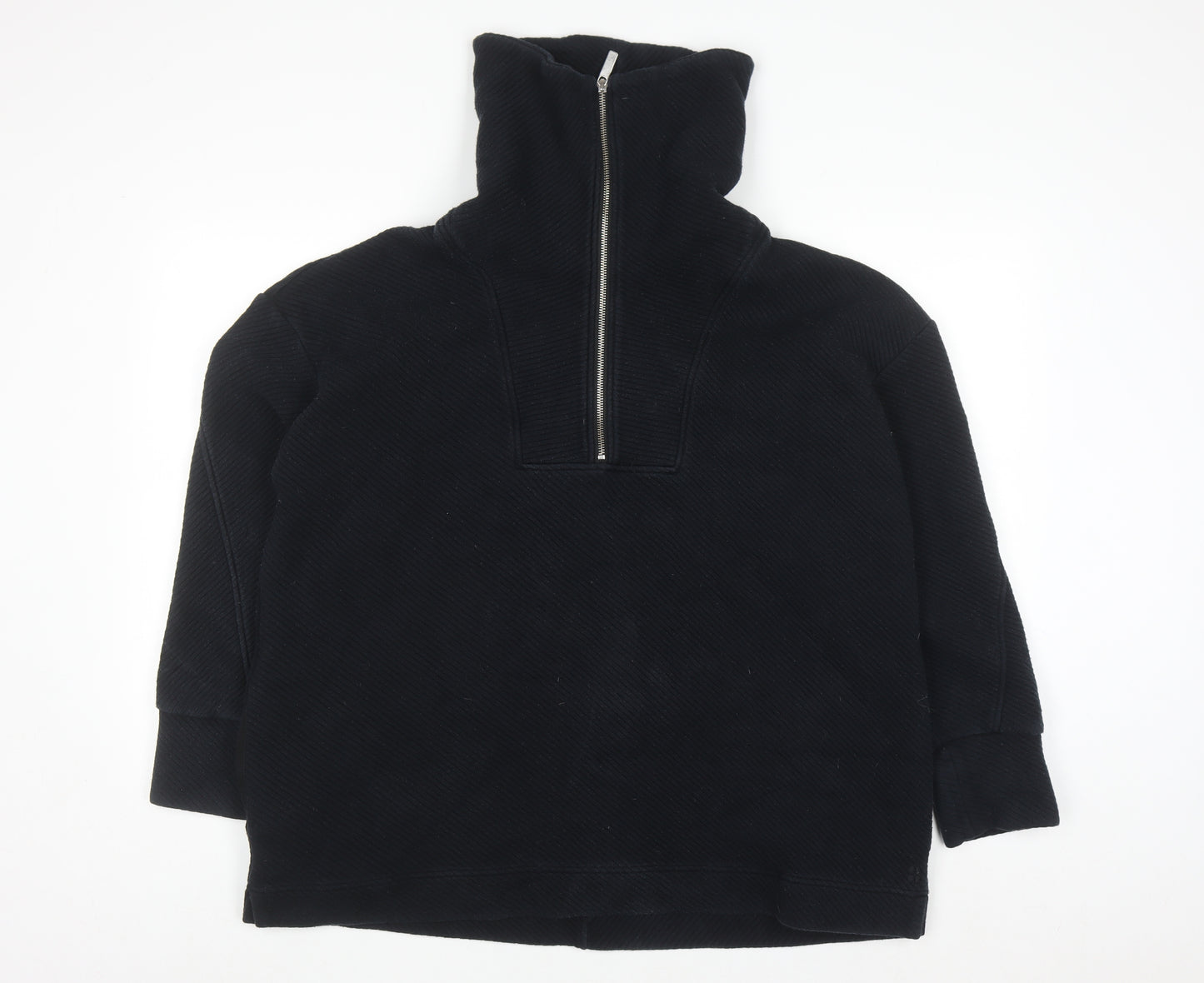 Sweaty Betty Womens Black XXL 1/2 Zip Pullover Sweatshirt