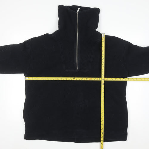 Sweaty Betty Womens Black XXL 1/2 Zip Pullover Sweatshirt