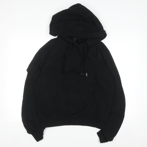 AllSaints Women's Black Small Organic Cotton Full Zip Hoodie