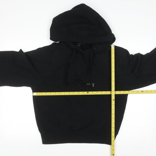AllSaints Women's Black Small Organic Cotton Full Zip Hoodie