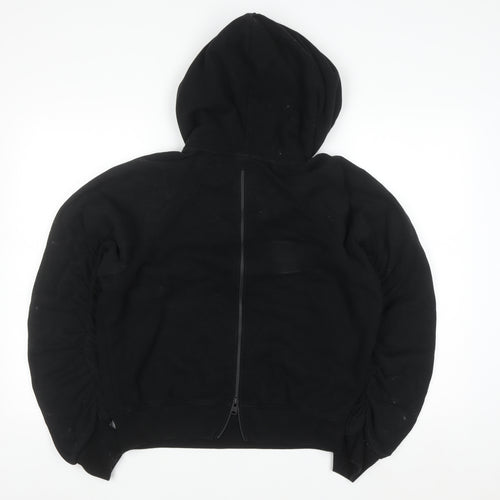 AllSaints Women's Black Small Organic Cotton Full Zip Hoodie