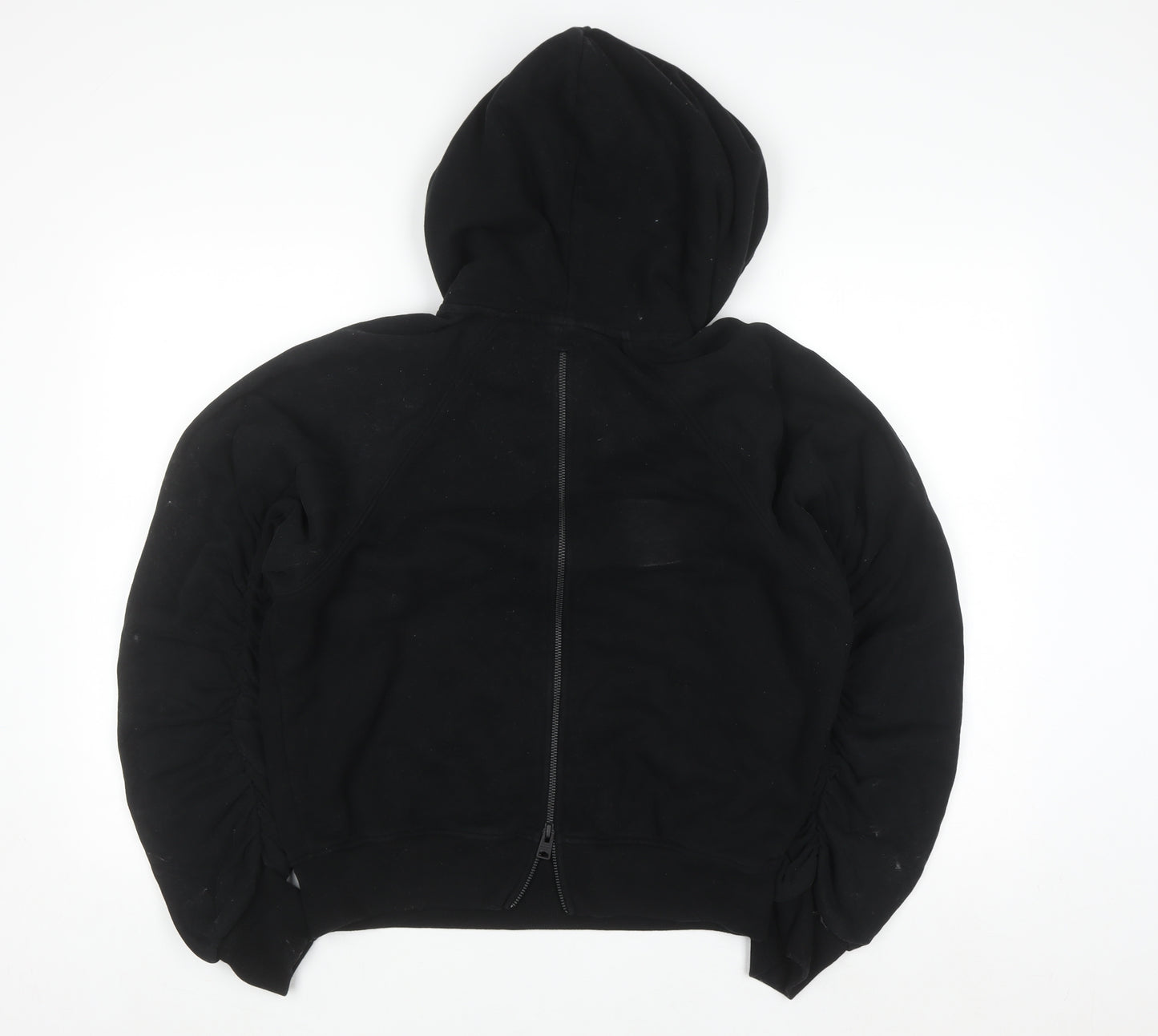 AllSaints Women's Black Small Organic Cotton Full Zip Hoodie