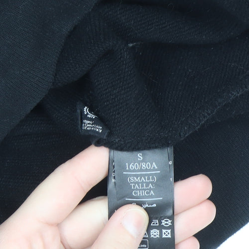 AllSaints Women's Black Small Organic Cotton Full Zip Hoodie