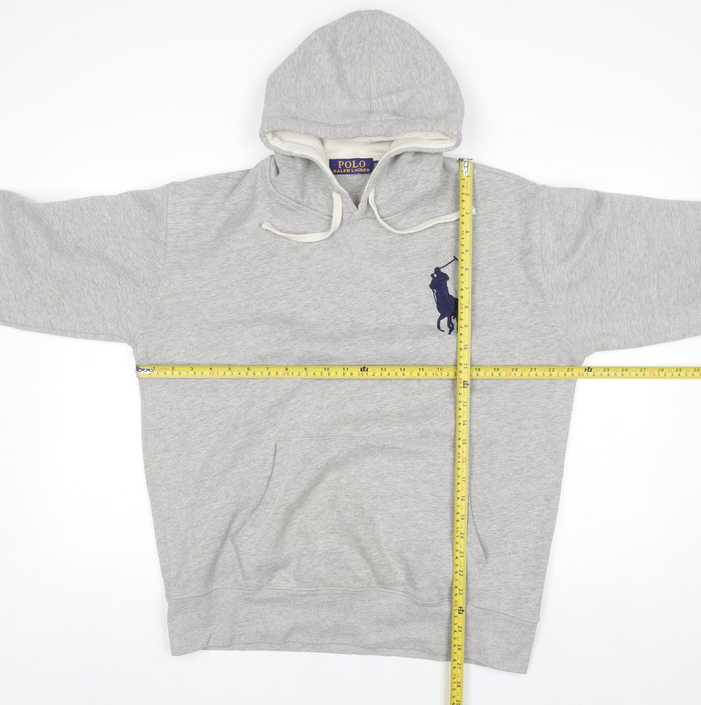 Ralph Lauren Men’s Grey XL Pullover Hoodie with Logo Embroidery