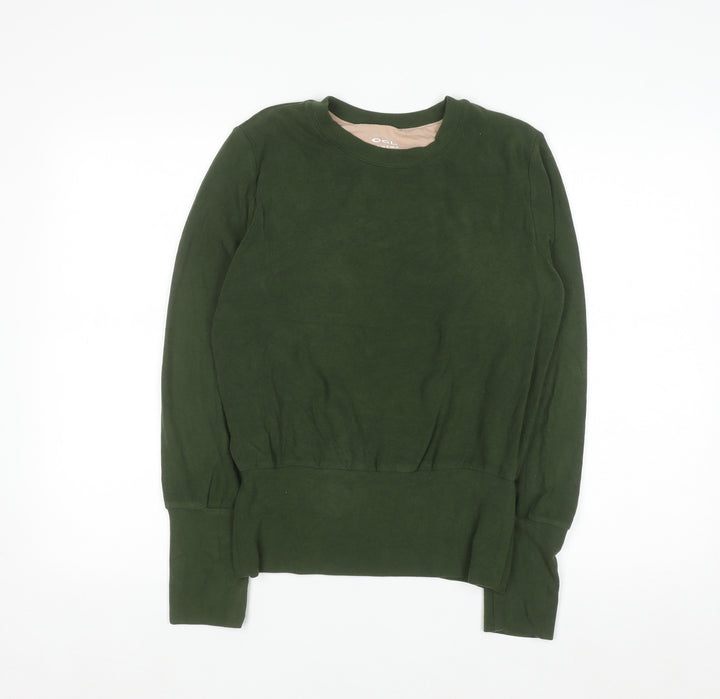 OGL Womens Green Crew Neck Pullover Sweatshirt Size 12