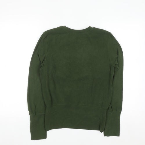 OGL Womens Green Crew Neck Pullover Sweatshirt Size 12