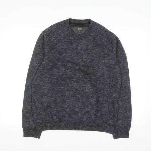 Uniqlo Men's Grey Pullover Crew Neck Sweatshirt Size M