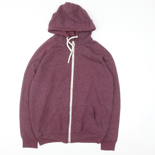 Cedar Wood State Men's Purple Full Zip Hoodie Size M