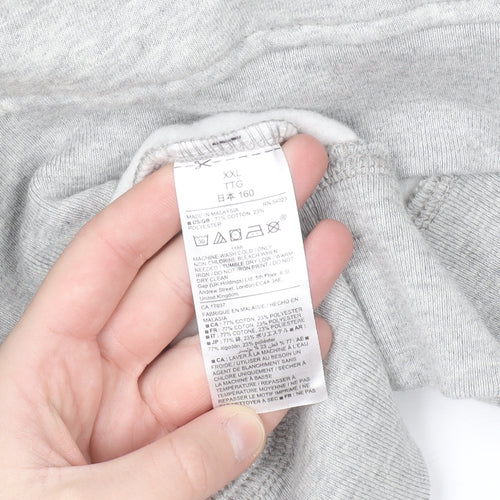 GAP Women’s Grey Logo Pullover Sweatshirt XXL Cotton Blend