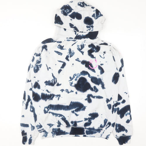 Scamp & Dude Women's Blue Tie-Dye Hoodie Medium Cotton Pullover