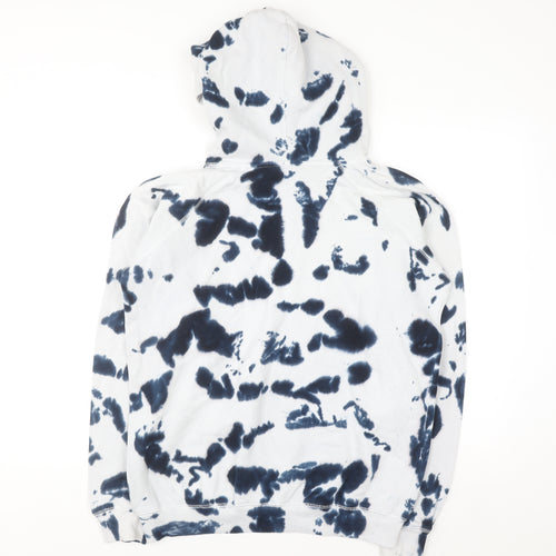 Scamp & Dude Women's Blue Tie-Dye Hoodie Medium Cotton Pullover