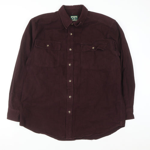 Guide Series Men’s Brown Corduroy Long Sleeve Casual Shirt L