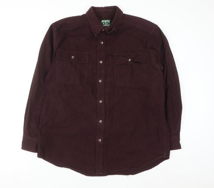 Guide Series Men’s Brown Corduroy Long Sleeve Casual Shirt L