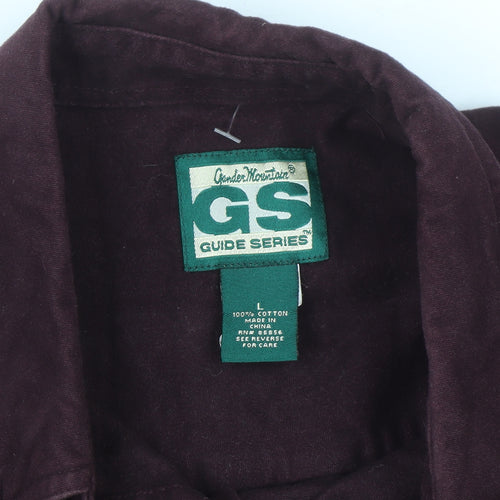 Guide Series Men’s Brown Corduroy Long Sleeve Casual Shirt L