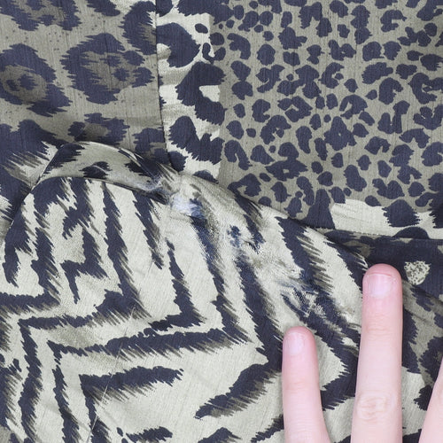Sag Harbor Women's Petite Animal Print Satin Blouse Size 10