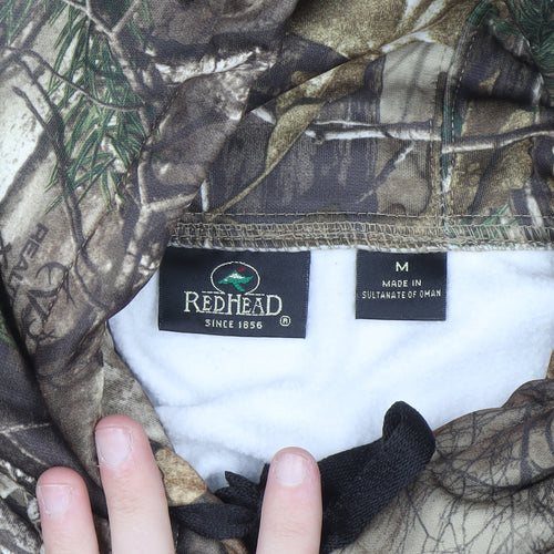 RedHead Men’s Brown Camouflage Pullover Hoodie M Fleece Hunting Outdoor