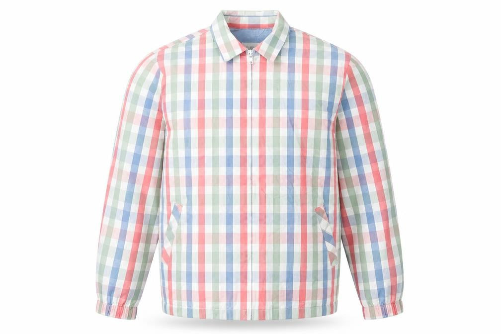 Front view of Koret Francisca Men's Multicoloured Check Cotton Full Zip Jacket, size S