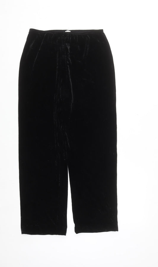 Ronni Nicole Women’s Black Velvet Stretch Trousers Size M