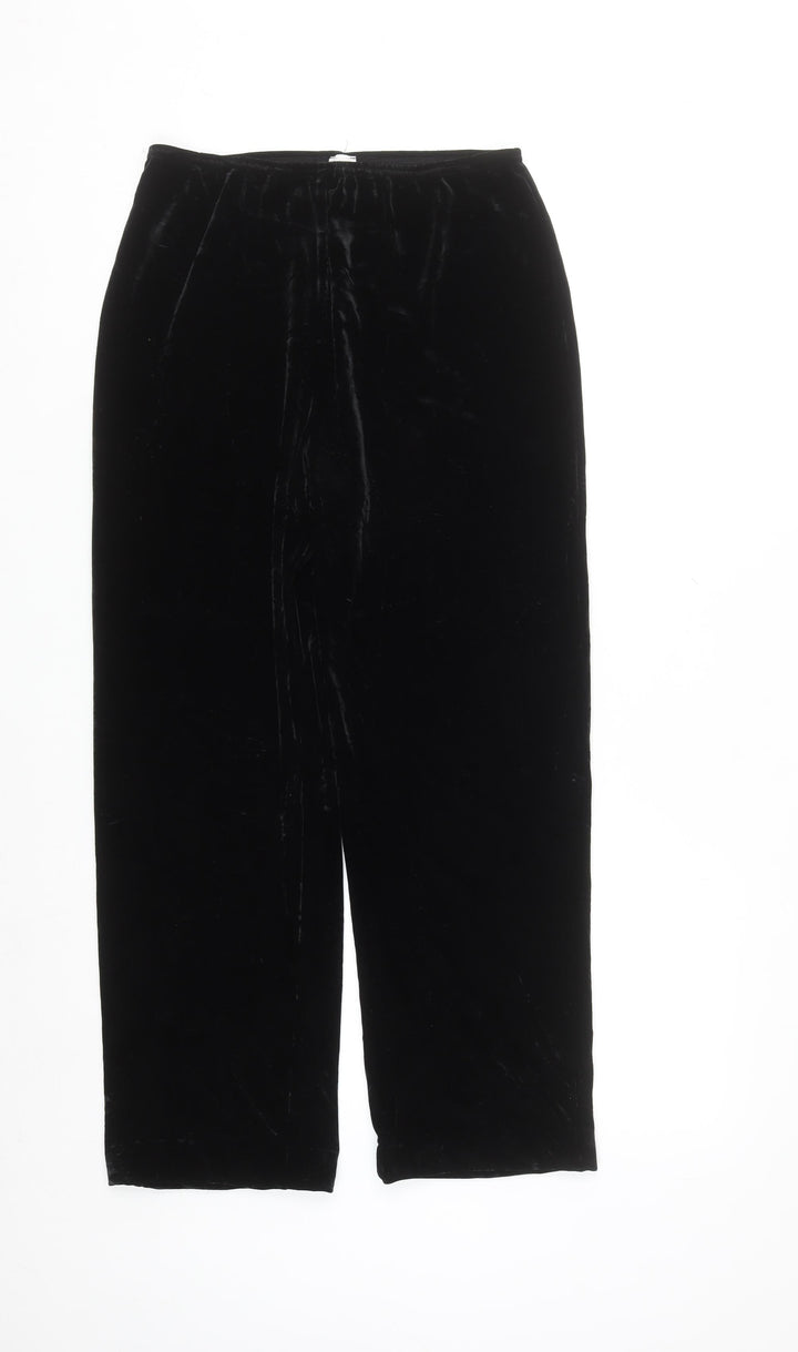 Ronni Nicole Women’s Black Velvet Stretch Trousers Size M