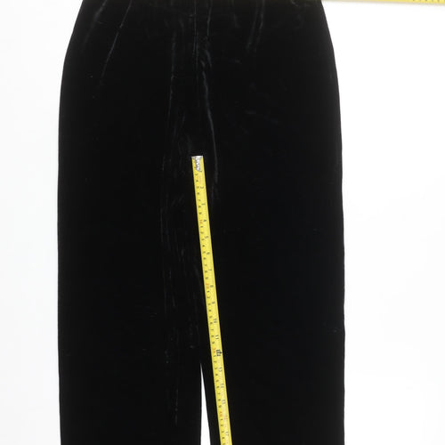 Ronni Nicole Women’s Black Velvet Stretch Trousers Size M
