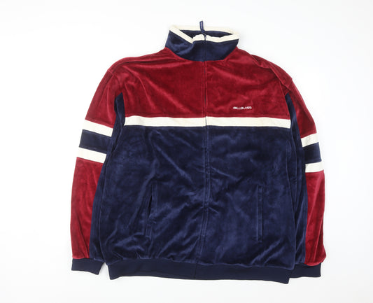 Bill Blass Men's Multicoloured Velour Track Jacket Size L