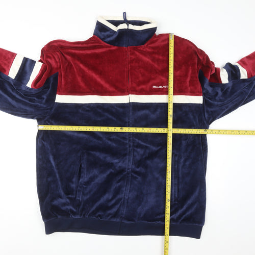 Bill Blass Men's Multicoloured Velour Track Jacket Size L