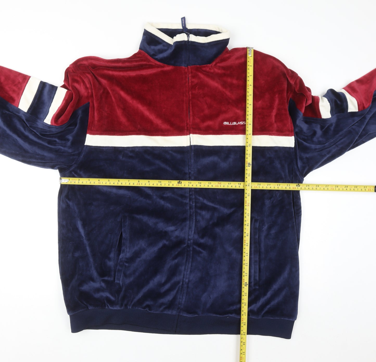 Bill Blass Men's Multicoloured Velour Track Jacket Size L