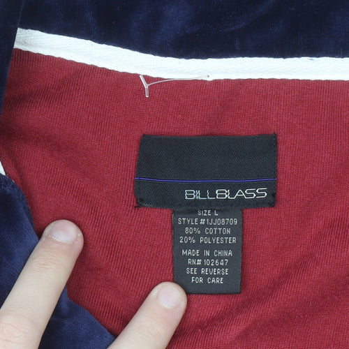 Bill Blass Men's Multicoloured Velour Track Jacket Size L