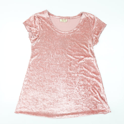 Victoria's Secret Womens Pink Velvet Short Sleeve T-Shirt Size S