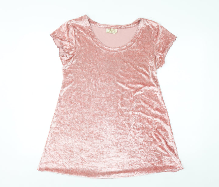 Victoria's Secret Womens Pink Velvet Short Sleeve T-Shirt Size S