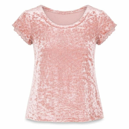 Victoria's Secret Womens Pink Velvet Short Sleeve T-Shirt Size S