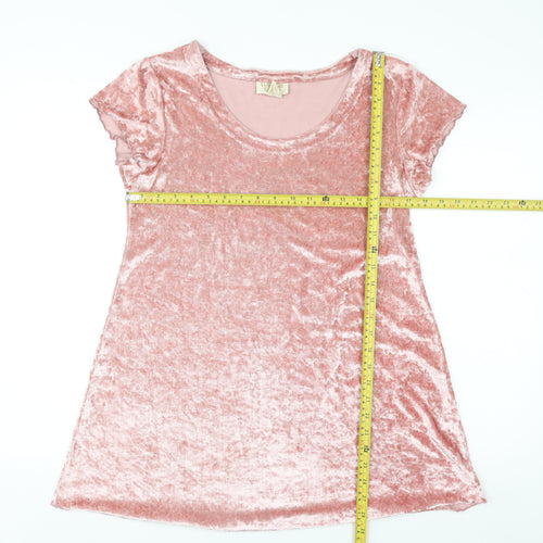 Victoria's Secret Womens Pink Velvet Short Sleeve T-Shirt Size S