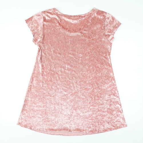 Victoria's Secret Womens Pink Velvet Short Sleeve T-Shirt Size S